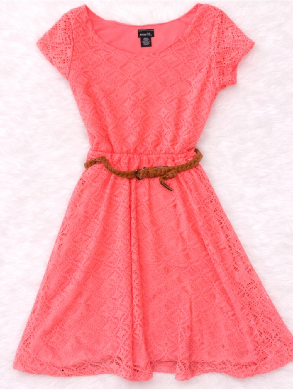 Rue 21 Black Lace Skater Dress Small Y2K Coquette Fit & Flare Mini Dress Cute
